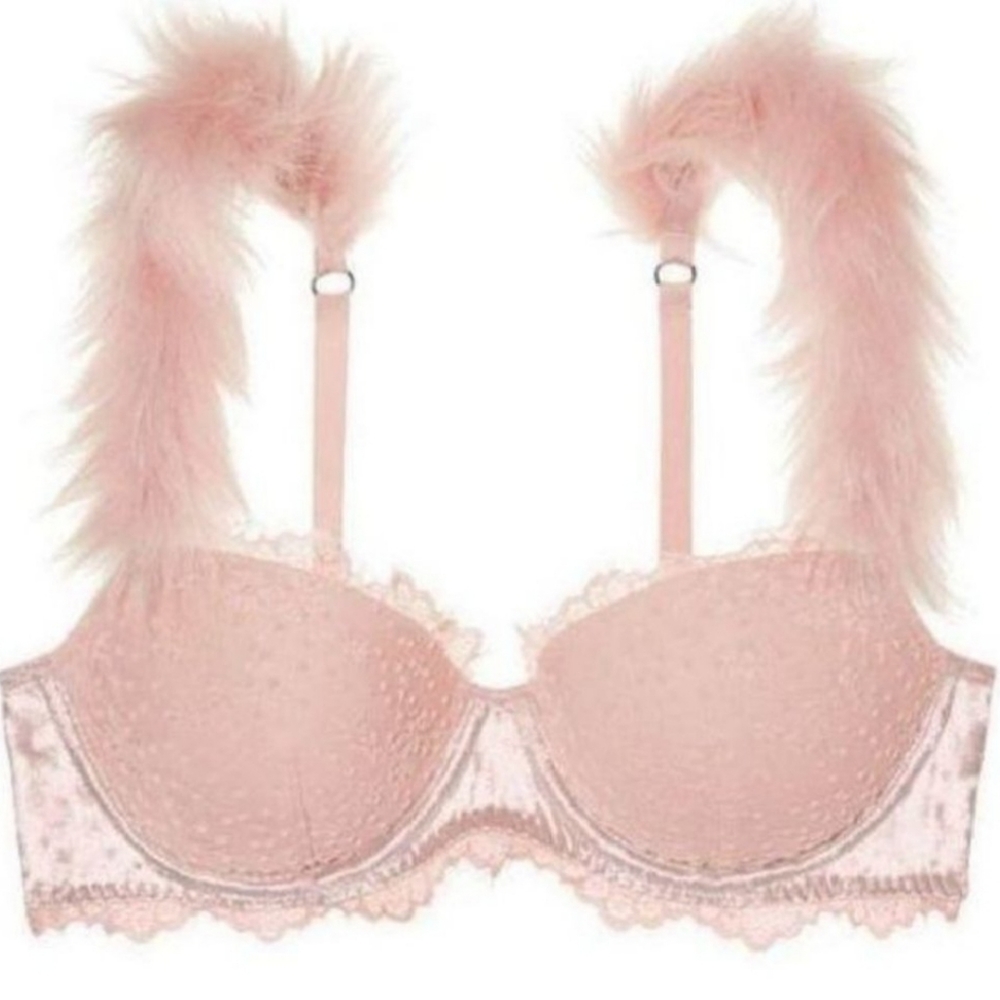 Victoria's Secret Lightly Lined Fur Straps Bra